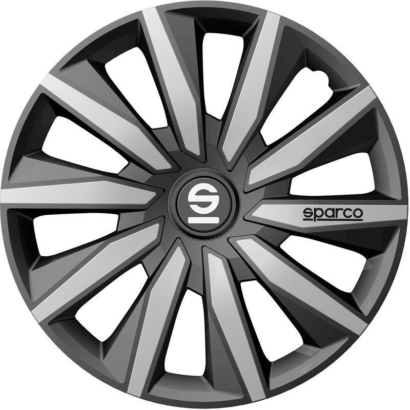 Sparco, Hjulkapsler, 4stk., Milano - 14-tommer - Grey/Silver