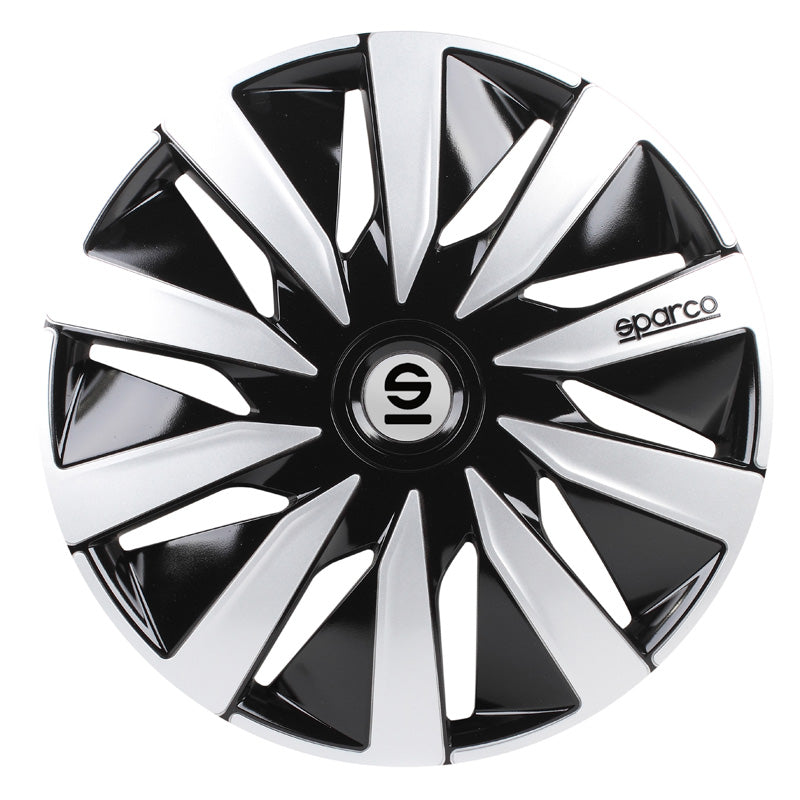 Sparco, Hjulkapsler, 4stk., Lazio - 15-tommer - Black/Silver