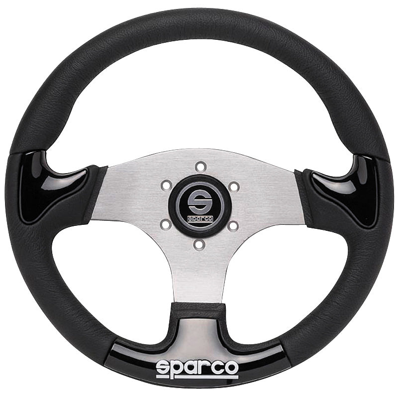 Sparco, Sport Rat i PU/Aluminium - 345mm - Sort