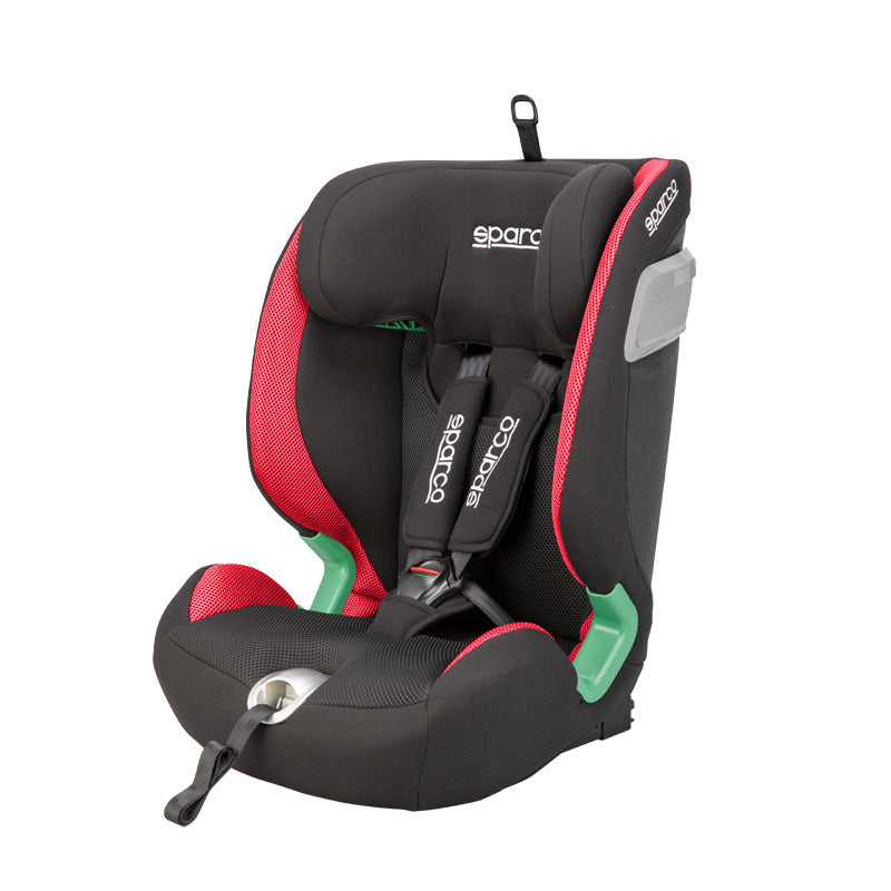 Sparco, Børnesæde SK5000I Isofix - Sort/Rød - i-Size 76-150cm