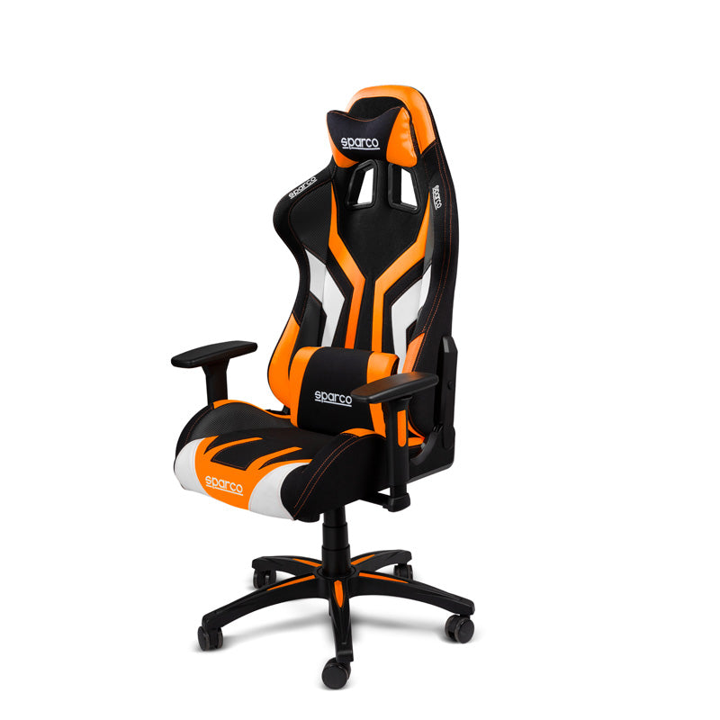 Sparco, Torino Kontor-/Gaming Stol - Sort/Orange - Reclinable