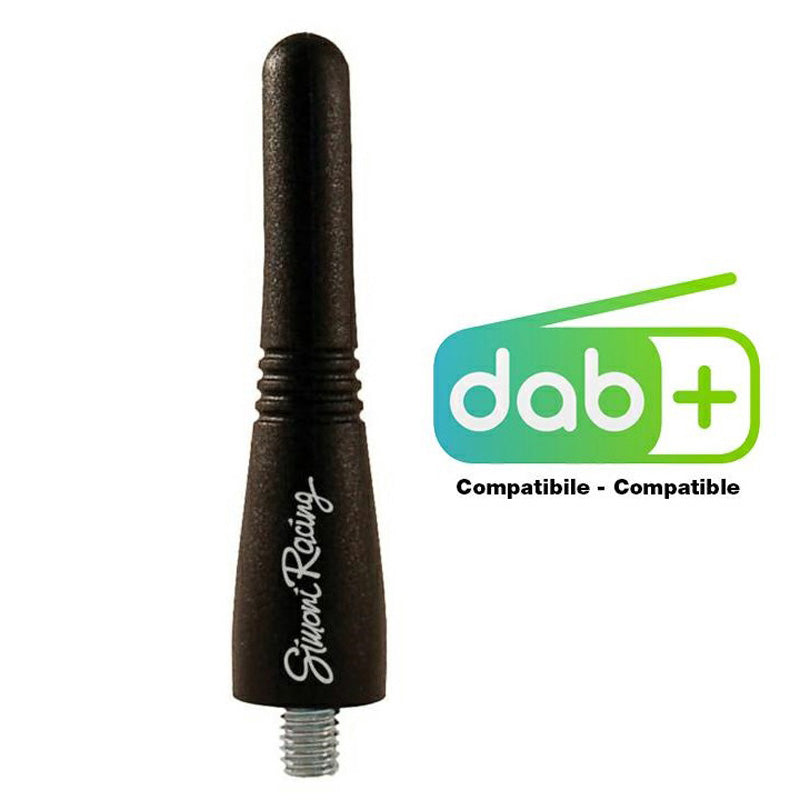 Simoni Racing, Gummiantenne DAB+ - Sort - 6cm