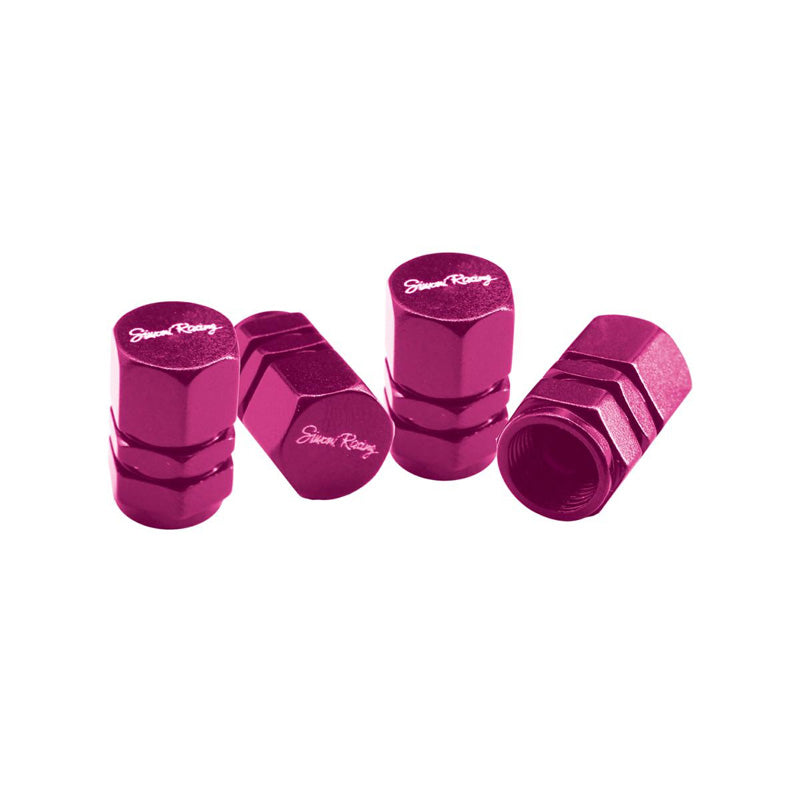 Simoni Racing, Hexagonale Ventilkapper - Pink - 4 Stk.