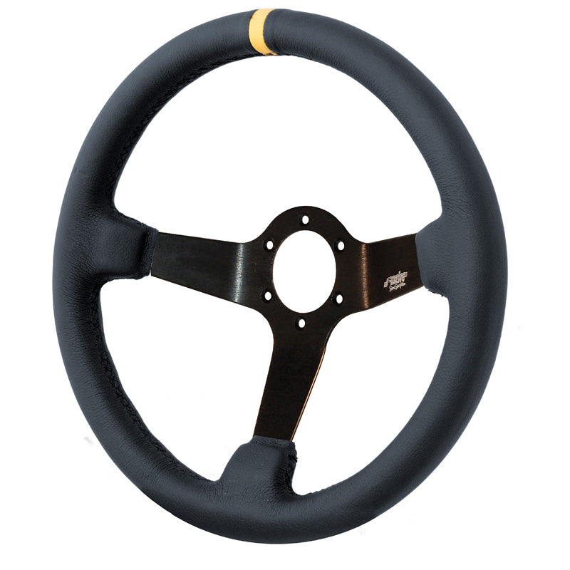 Simoni Racing, Sportsrat, Carrera - Black Ecoleather - Diameter 350mm