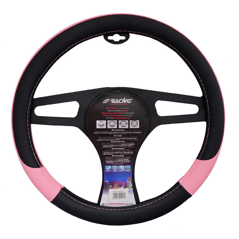 Simoni Racing, Pink Lady Ratkappe - Sort/Rosa Ecoleather - 37-39cm