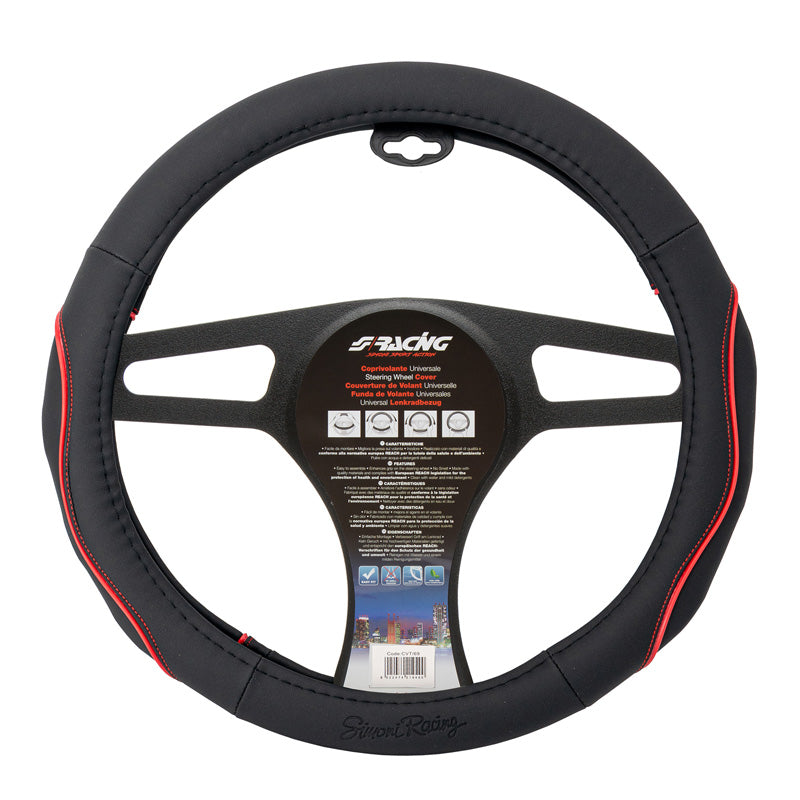 Simoni Racing, Ecoleather Rattildeksel - Sort - 37-39cm