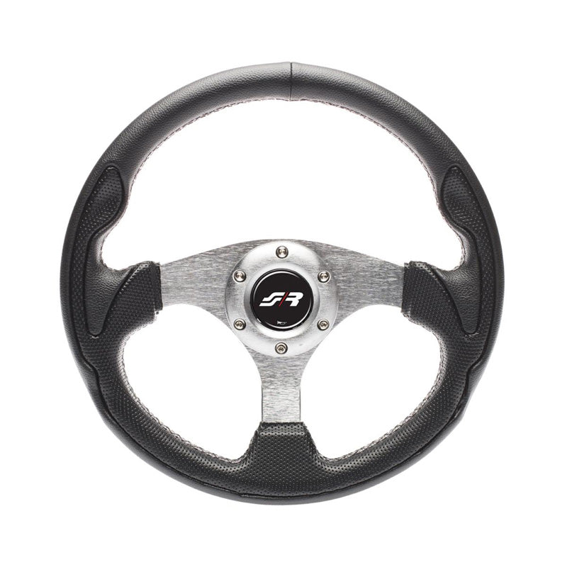 Simoni Racing, Sportsrat, Interlagos - Black Ecoleather/Aluminium - Diameter 320mm