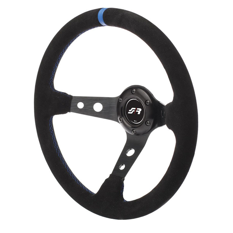 Simoni Racing, Sportsrat, Shakedown - Black Suede/Blue - Diameter 350mm