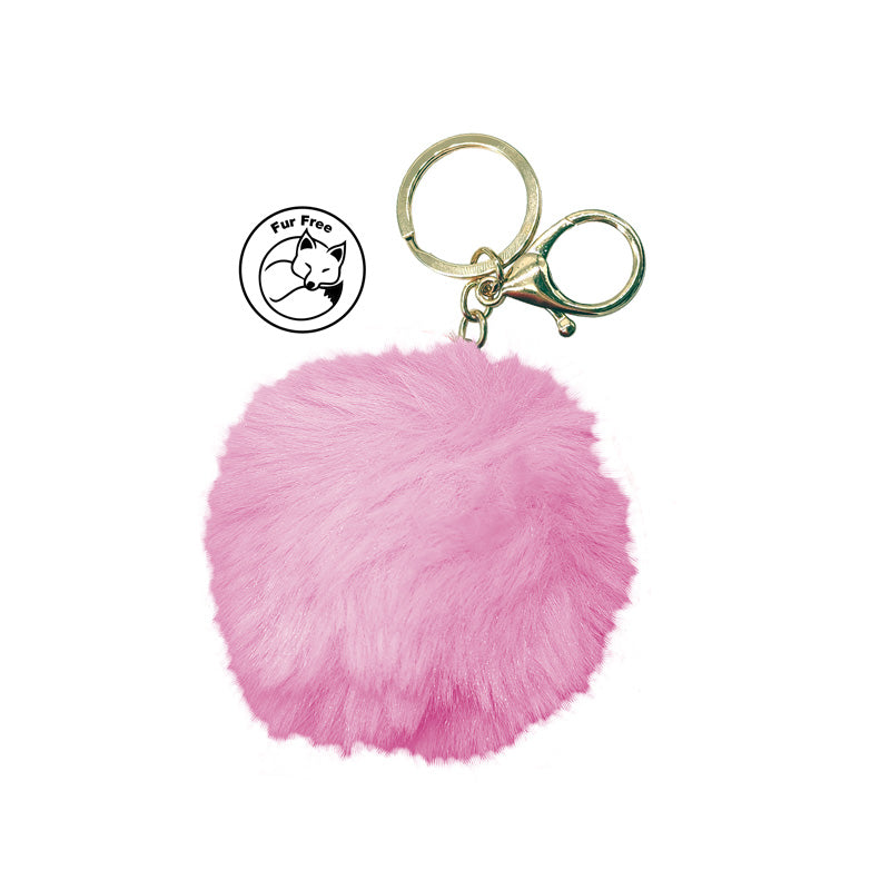 Simoni Racing, Fluffy Fur Nøglering - Pink - 8cm