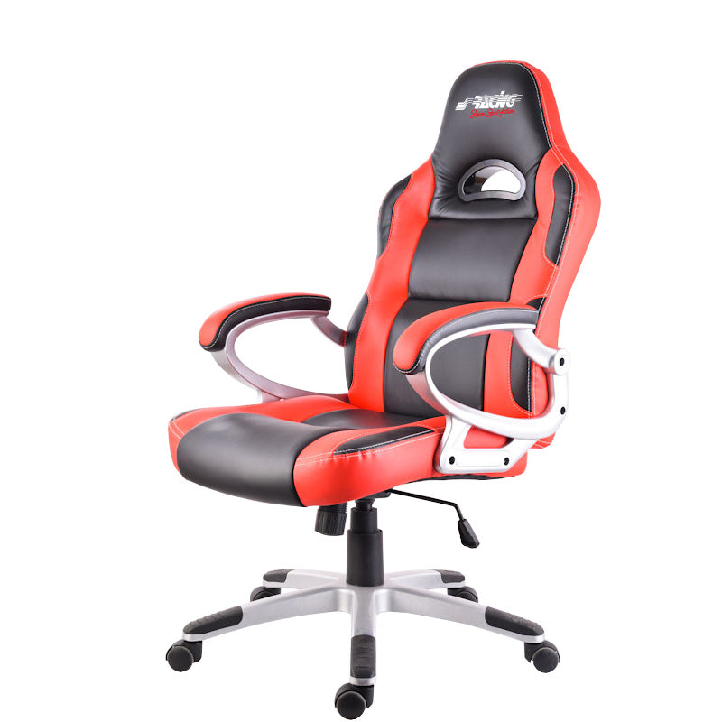 Simoni Racing, Justerbar Gamingstol - Sort/Rød Ecoleather