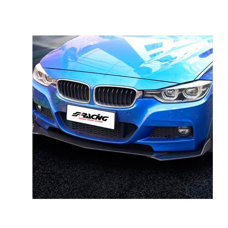 Simoni Racing, Universal Front Spoiler 'Lip Splitter' - 3-dele - ABS Sort - 174cm