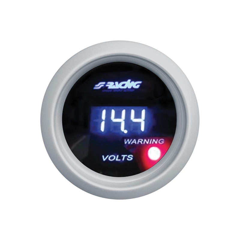 Simoni Racing, Digital Voltmeter - 52mm - Hvid Display