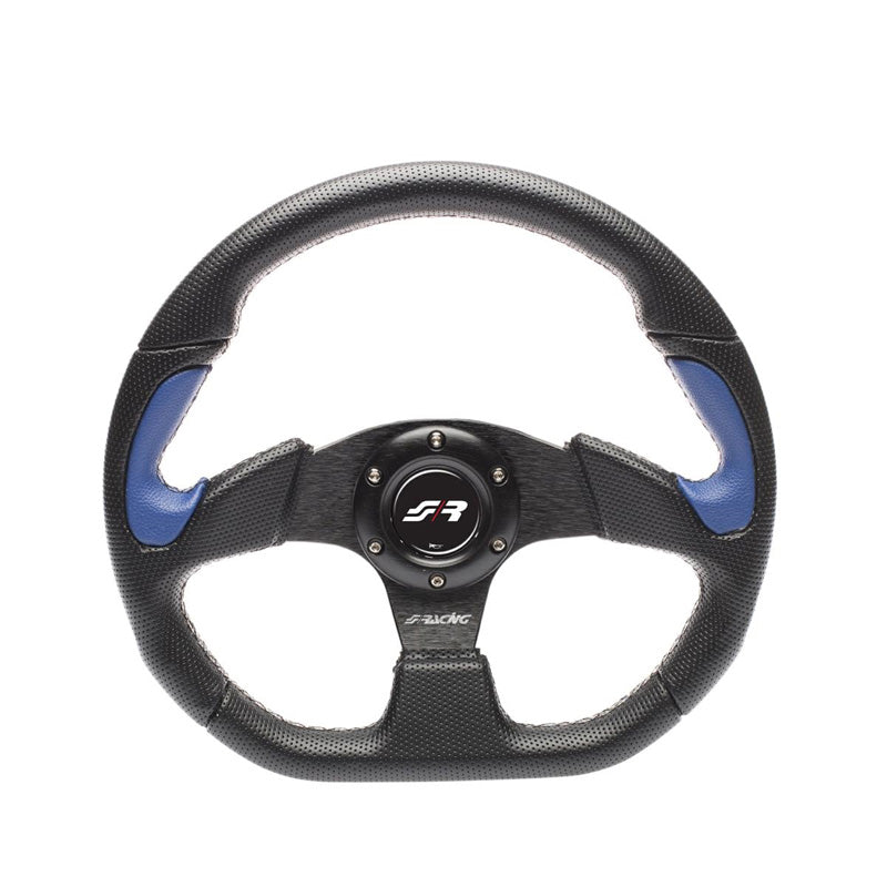 Simoni Racing, Sportsrat, X2 Poly Pelle - Black Ecoleather/Blue - Diameter 330mm