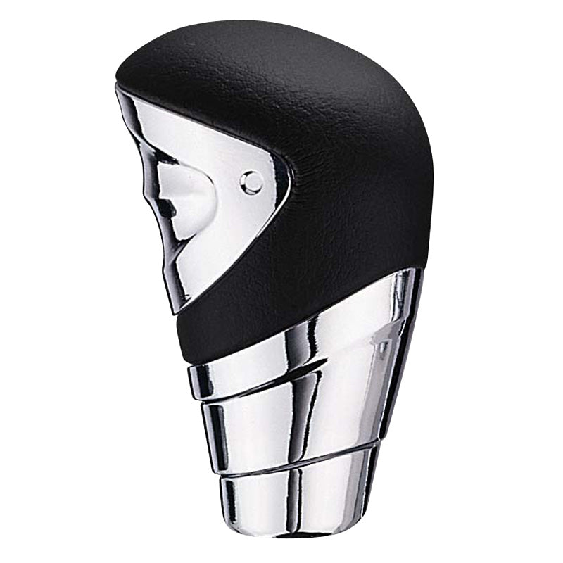 AutoStyle, Universal Gear Knob - Sort Læder/Chrome