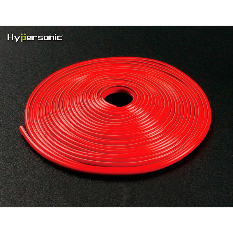 Hypersonic, Klassisk Rød Striping - 0,3cm x 500cm med 3M Klæbende Tape