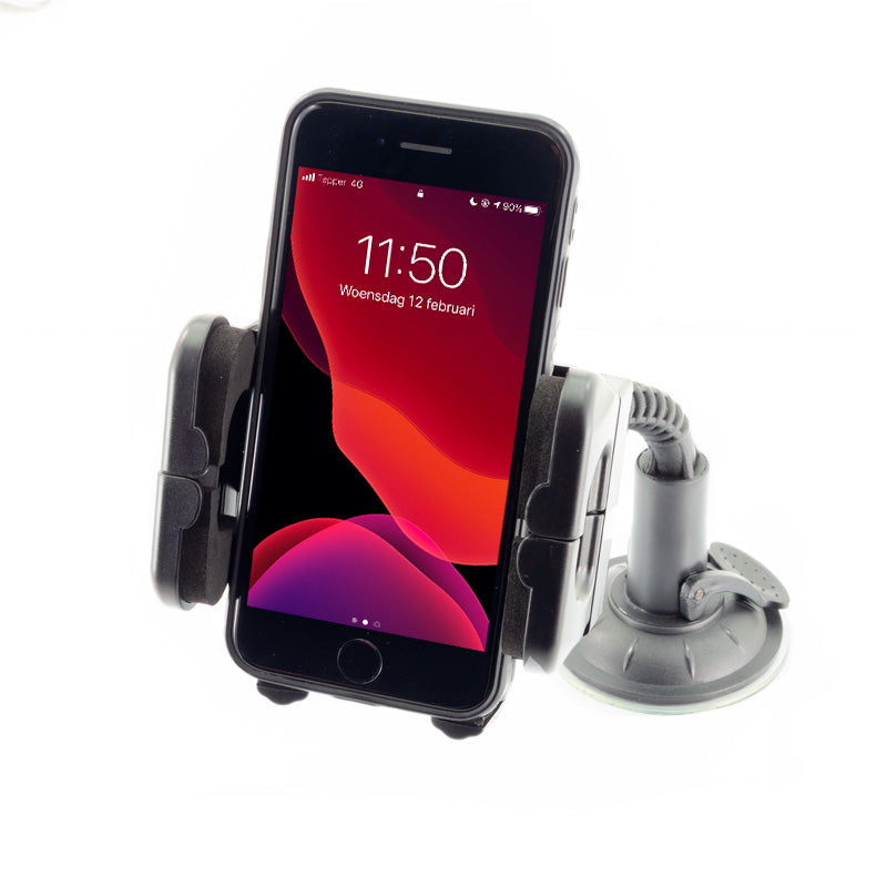 Hypersonic, Universel Smartphone/Navigationsholder med Sugekop og Flexarm - 40-120mm