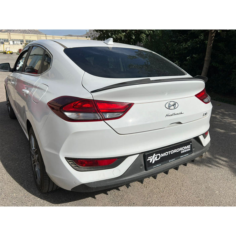 Motordrome, Læbe til bagklap, passer til Hyundai i30 III Fastback incl. N-Line 2017- (ABS Gloss black)