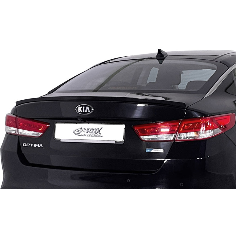 RDX Racedesign, Trunk spoiler lip, passer til Kia Optima (JF) 2015-2020 (ABS)