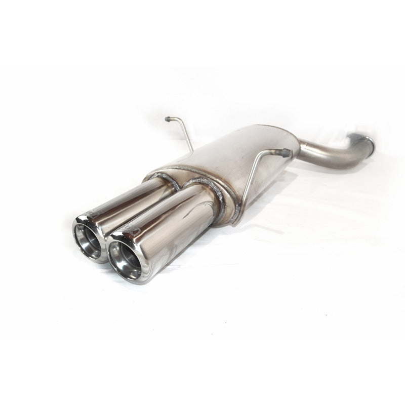 Ulter Sport, Sportsudstødning, rustfritstål,  passer til BMW E46 6-Cylinder Sedan/Coupe/Touring 320i 110kW/323i 125kW/328i 142kW 1998-2005 (with 1 connection pipe) 2x 80mm